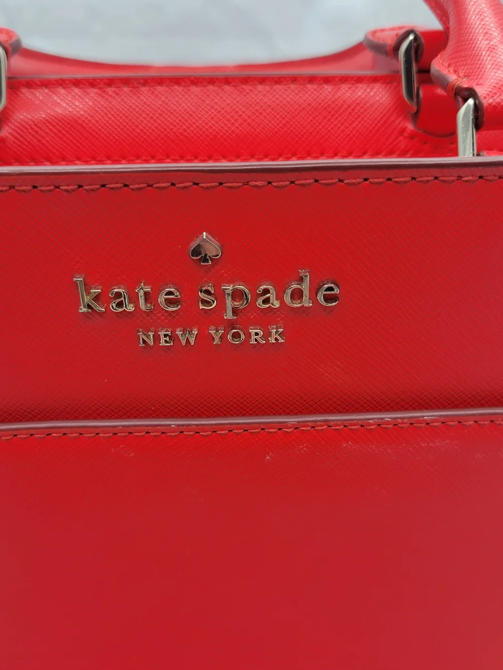 kate spade New York Red Structured Satchel With Long Strap